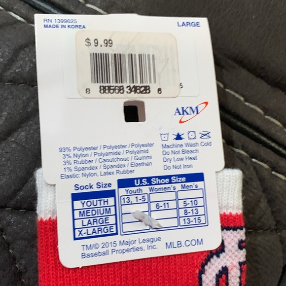 MLB St Louis Cardinals new calf height socks unisex size large - Picture 2 of 4